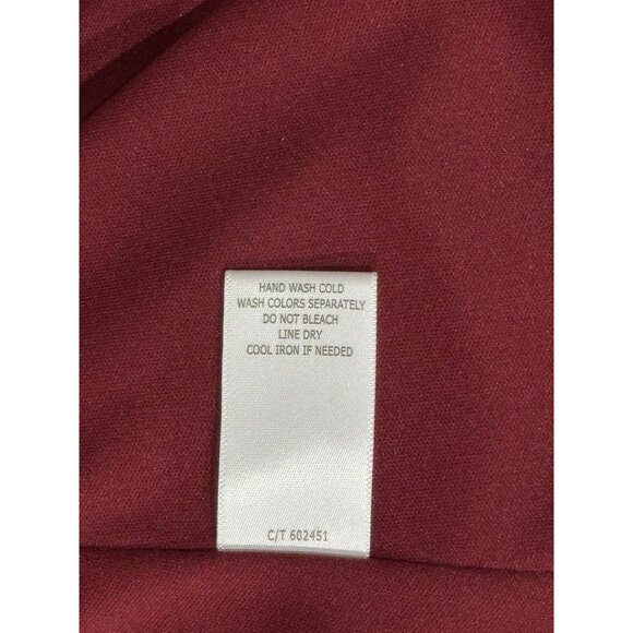 Taylor Womens Dress Size 10 Burgundy Black Lace Trim Tie Detail Mini Length - Picture 10 of 11